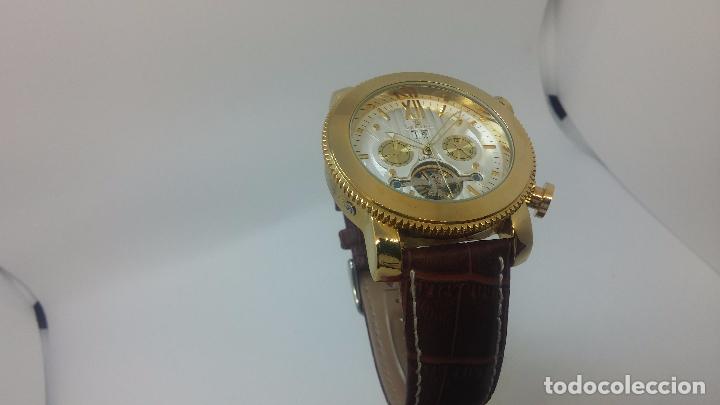Relojes automáticos: Reloj Skeleton automatico de caballero dorado - Foto 39 - 103809027