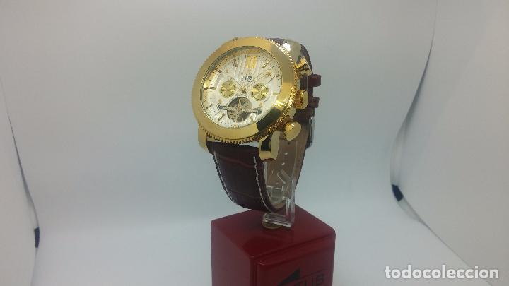 Relojes automáticos: Reloj Skeleton automatico de caballero dorado - Foto 56 - 103809027