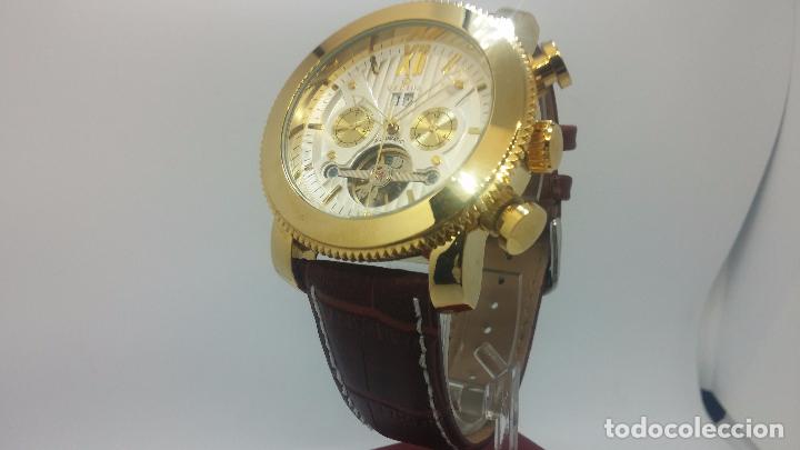 Relojes automáticos: Reloj Skeleton automatico de caballero dorado - Foto 59 - 103809027
