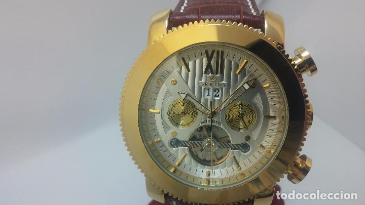 Relojes automáticos: Reloj Skeleton automatico de caballero dorado - Foto 60 - 103809027
