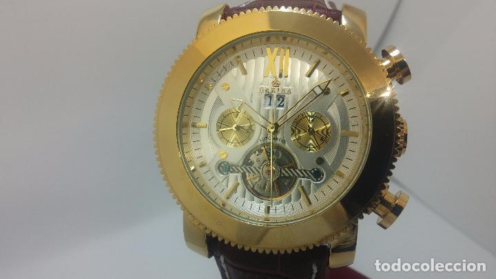 Relojes automáticos: Reloj Skeleton automatico de caballero dorado - Foto 61 - 103809027