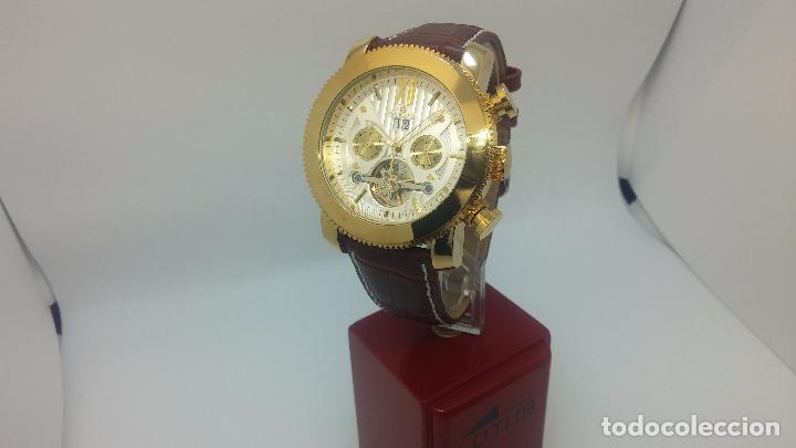 Relojes automáticos: Reloj Skeleton automatico de caballero dorado - Foto 62 - 103809027