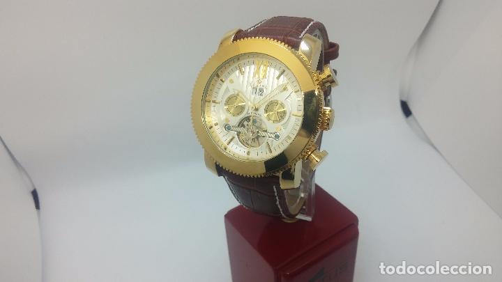 Relojes automáticos: Reloj Skeleton automatico de caballero dorado - Foto 63 - 103809027