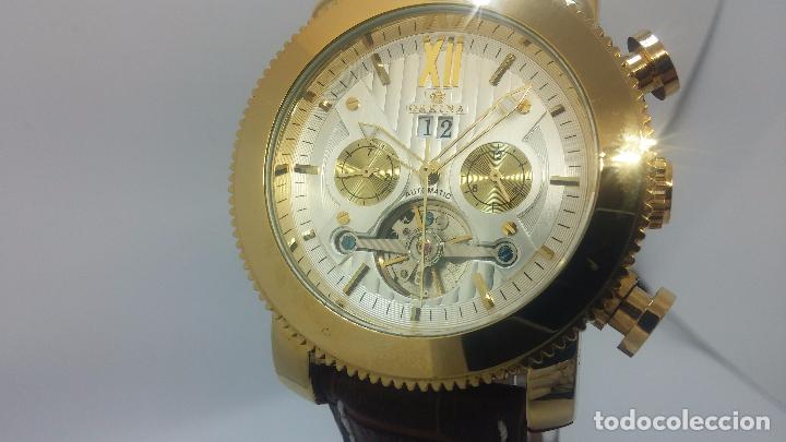 Relojes automáticos: Reloj Skeleton automatico de caballero dorado - Foto 69 - 103809027