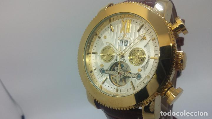 Relojes automáticos: Reloj Skeleton automatico de caballero dorado - Foto 72 - 103809027