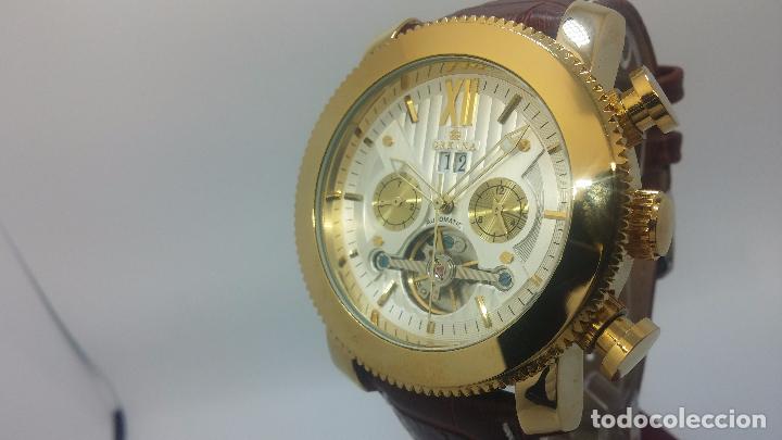 Relojes automáticos: Reloj Skeleton automatico de caballero dorado - Foto 73 - 103809027