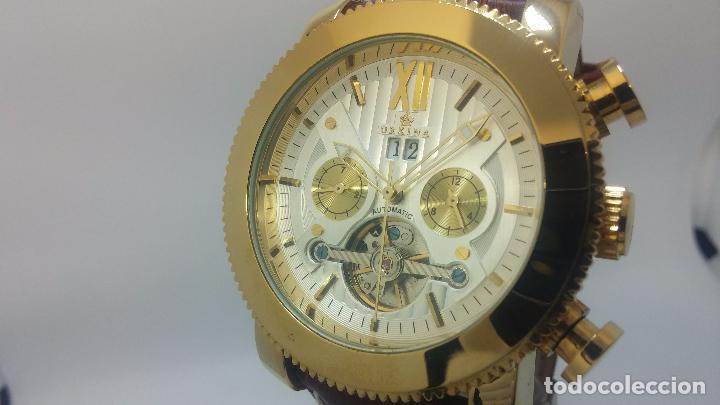 Relojes automáticos: Reloj Skeleton automatico de caballero dorado - Foto 74 - 103809027