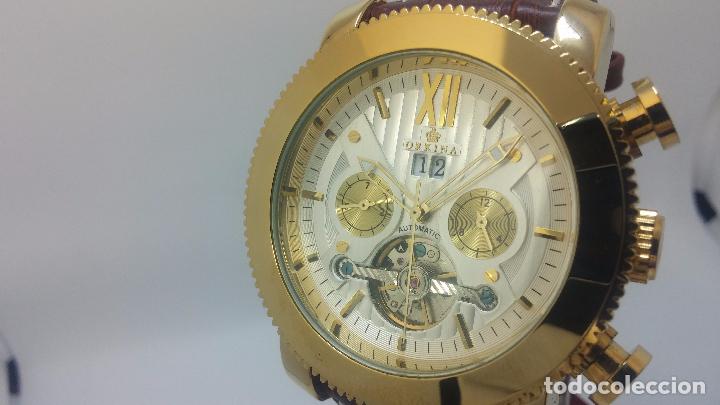 Relojes automáticos: Reloj Skeleton automatico de caballero dorado - Foto 76 - 103809027