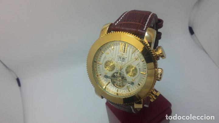 Relojes automáticos: Reloj Skeleton automatico de caballero dorado - Foto 79 - 103809027