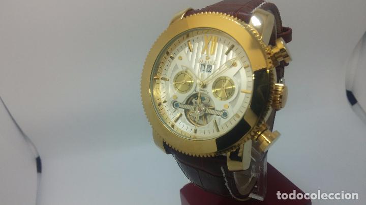 Relojes automáticos: Reloj Skeleton automatico de caballero dorado - Foto 84 - 103809027