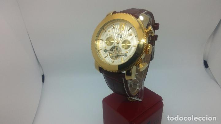 Relojes automáticos: Reloj Skeleton automatico de caballero dorado - Foto 87 - 103809027