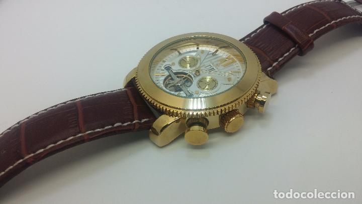 Relojes automáticos: Reloj Skeleton automatico de caballero dorado - Foto 100 - 103809027
