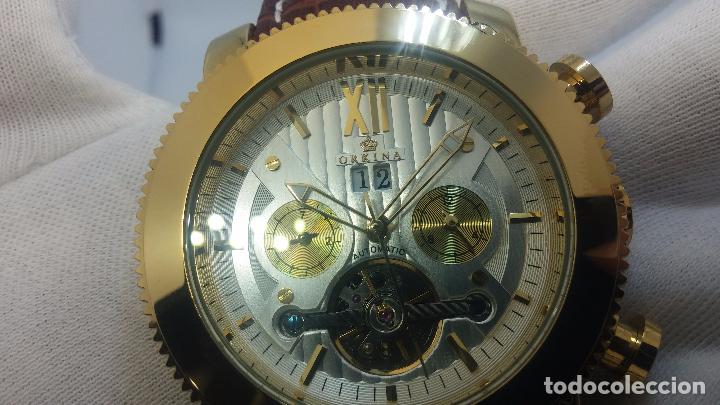 Relojes automáticos: Reloj Skeleton automatico de caballero dorado - Foto 104 - 103809027