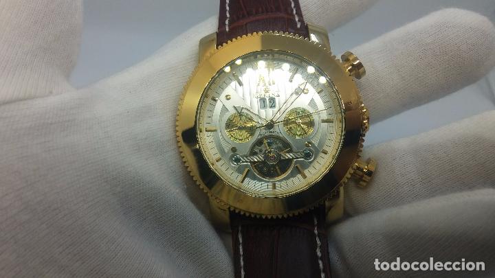 Relojes automáticos: Reloj Skeleton automatico de caballero dorado - Foto 118 - 103809027