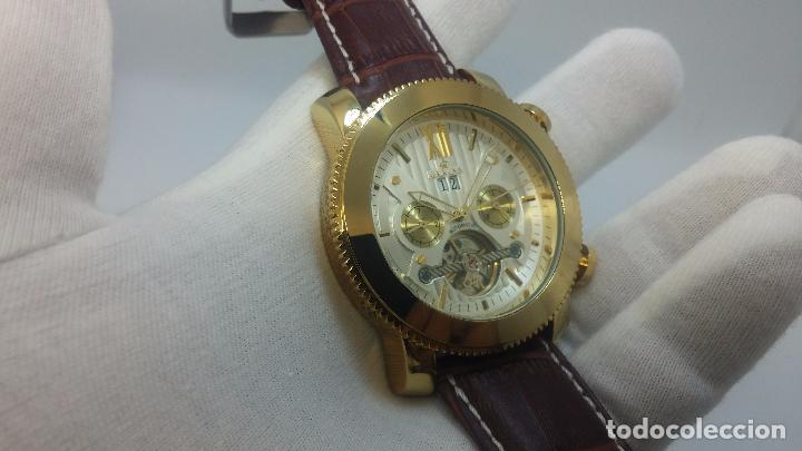Relojes automáticos: Reloj Skeleton automatico de caballero dorado - Foto 119 - 103809027