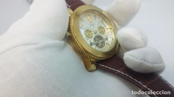 Relojes automáticos: Reloj Skeleton automatico de caballero dorado - Foto 120 - 103809027