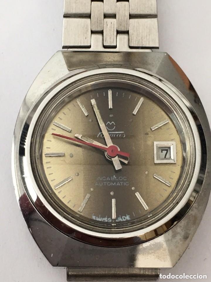 Relojes autom&aacute;ticos: RELOJ TORMAS AUTOMATICO EFECTO LUPA FUNCIONANDO APENAS USO - Foto 1