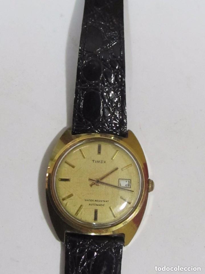 Relojes autom&aacute;ticos: RELOJ AUTOMATICO TIMEX CHAPADO EN ORO DIAL A LAS 3 FUNCIONANDO - Foto 6