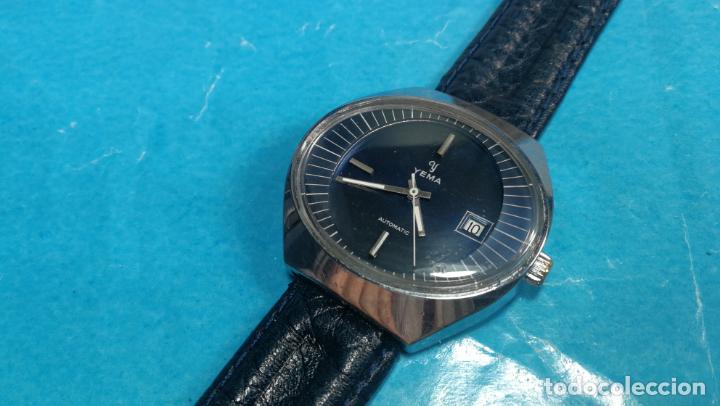 Relojes autom&aacute;ticos: Botito reloj Yema antiguo autom&aacute;tico, funciona bien, grande - Foto 5