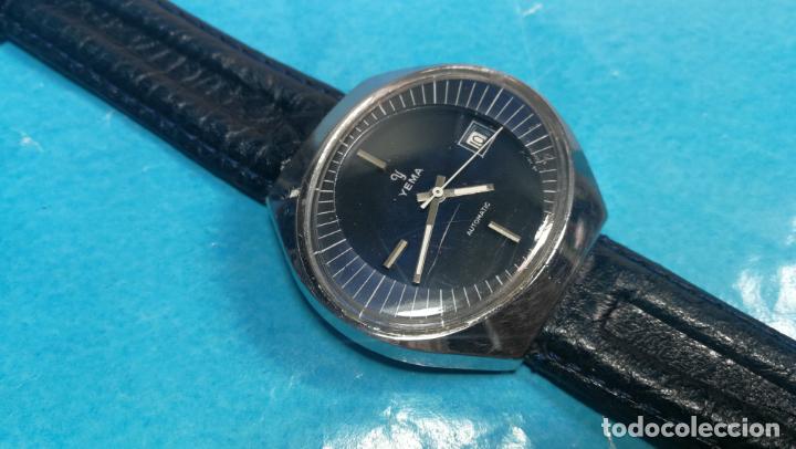 Relojes autom&aacute;ticos: Botito reloj Yema antiguo autom&aacute;tico, funciona bien, grande - Foto 6