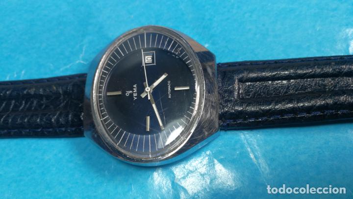 Relojes autom&aacute;ticos: Botito reloj Yema antiguo autom&aacute;tico, funciona bien, grande - Foto 7