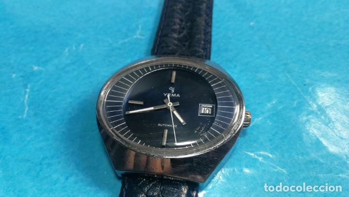 Relojes autom&aacute;ticos: Botito reloj Yema antiguo autom&aacute;tico, funciona bien, grande - Foto 9