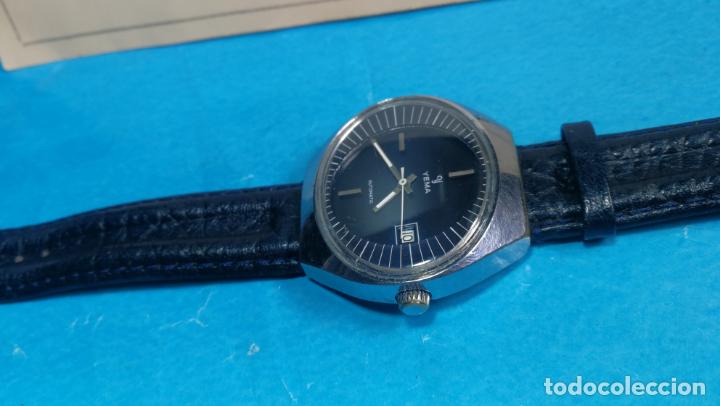 Relojes autom&aacute;ticos: Botito reloj Yema antiguo autom&aacute;tico, funciona bien, grande - Foto 10