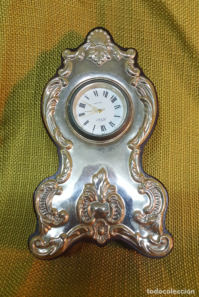 Relojes autom&aacute;ticos: RELOJ DE SOBREMESA CON PLACA DE PLATA DE LEY - Foto 1