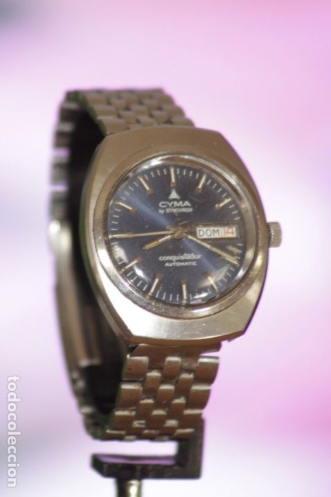 Relojes autom&aacute;ticos: RELOJ CYMA BY SYNCHRON AUTOMATICO VINTAGE FUNCIONA OK. - Foto 9