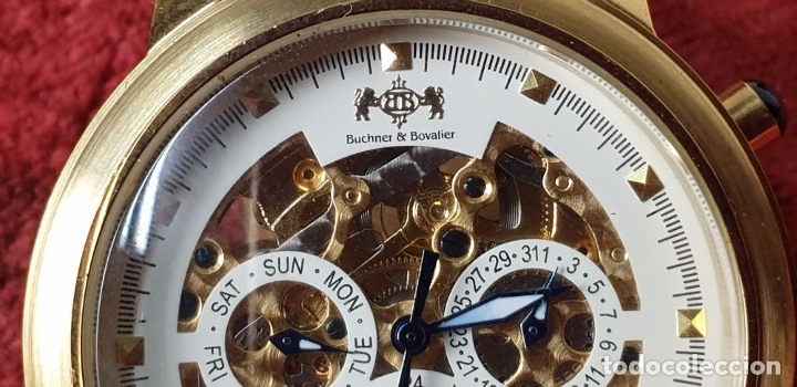 Relojes automáticos: RELOJ DE PULSERA PARA HOMBRE. BUCHNER AND BOVALIER. 12.10.3.6. AÑO 2017. - Foto 6 - 263613605