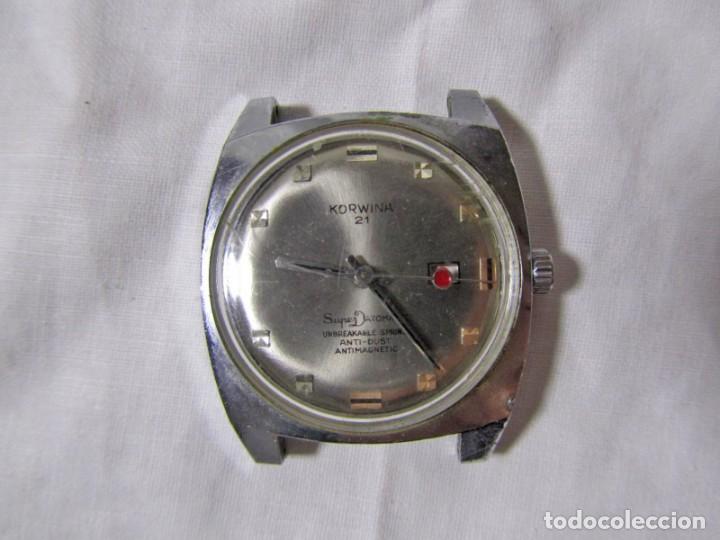Relojes autom&aacute;ticos: Reloj de pulsera autom&aacute;tico Korwina 21 Super Datomatic, funcionando - Foto 3