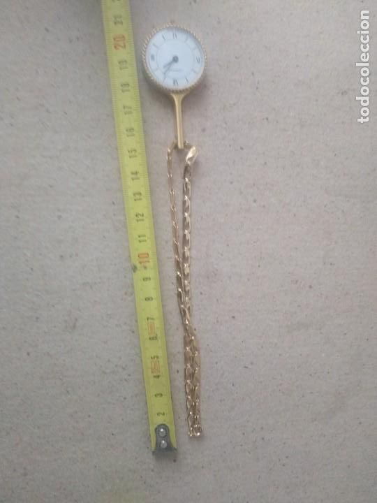 Relojes autom&aacute;ticos: (LUCERNE) RELOJ DORADO DE COLGAR AUTOM&Aacute;TICO CON CADENA funcionando - Foto 1