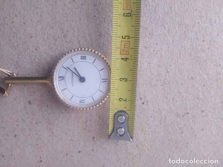 Relojes autom&aacute;ticos: (LUCERNE) RELOJ DORADO DE COLGAR AUTOM&Aacute;TICO CON CADENA funcionando - Foto 2