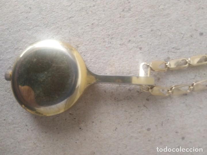 Relojes autom&aacute;ticos: (LUCERNE) RELOJ DORADO DE COLGAR AUTOM&Aacute;TICO CON CADENA funcionando - Foto 6