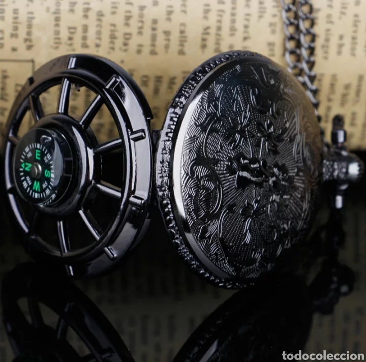 Relojes autom&aacute;ticos: RELOJ DE BOLSILLO CON BR&Uacute;JULA FUNCIONAL INCORPORADA - Foto 5