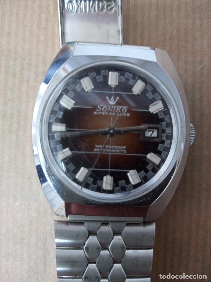 Relojes autom&aacute;ticos: RELOJ SONICO SUPER DE LUXE WATERPROOF ANTIMAGNETIC. REPASAR - Foto 1