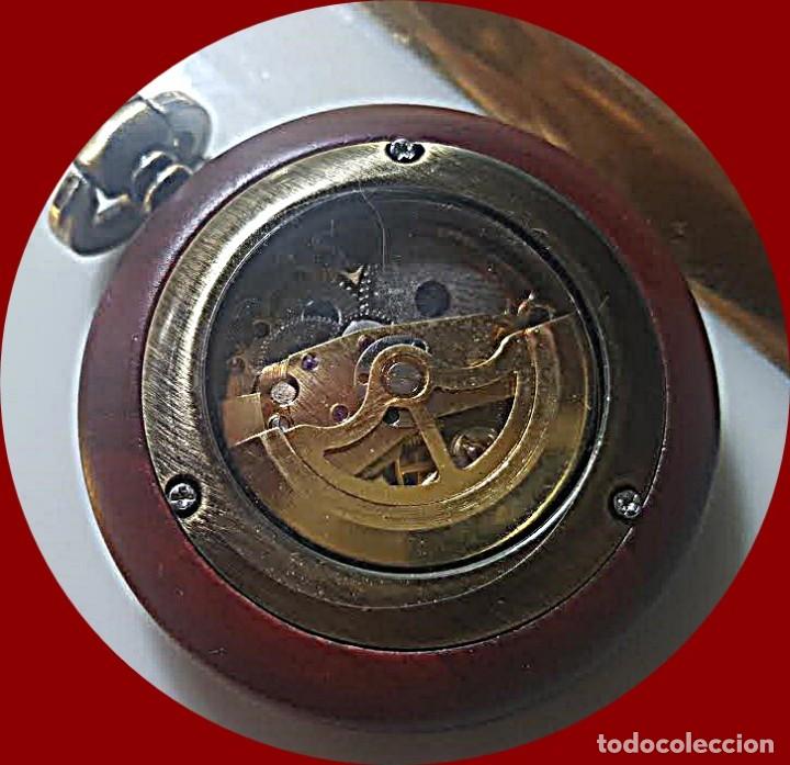 Relojes autom&aacute;ticos: AUTOMATICO BOLSILLO MADERA - Foto 3