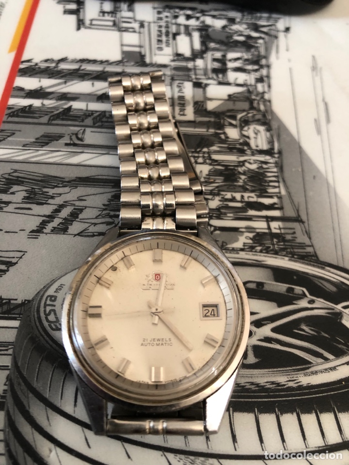 Relojes autom&aacute;ticos: Reloj Orient autom&aacute;tico pulsador y ruleta repasado - Foto 4