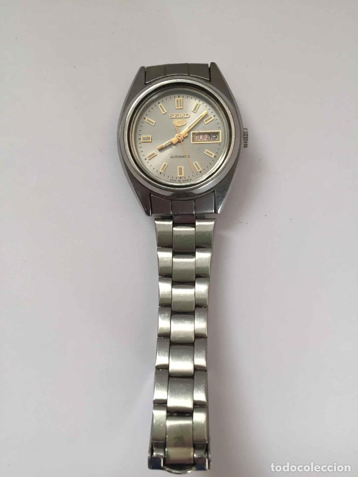 Librería Cambiable pestaña antiguo reloj: seiko 5 (1970's). con indicador - Comprar Relógios  automáticos no todocoleccion