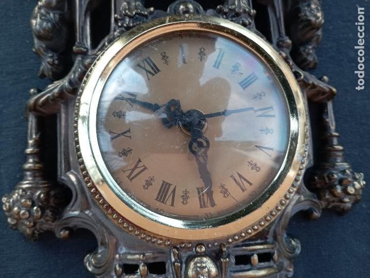 Relojes autom&aacute;ticos: RELOJ SOBREMESA EN CHAPA AL DORADO - Foto 3