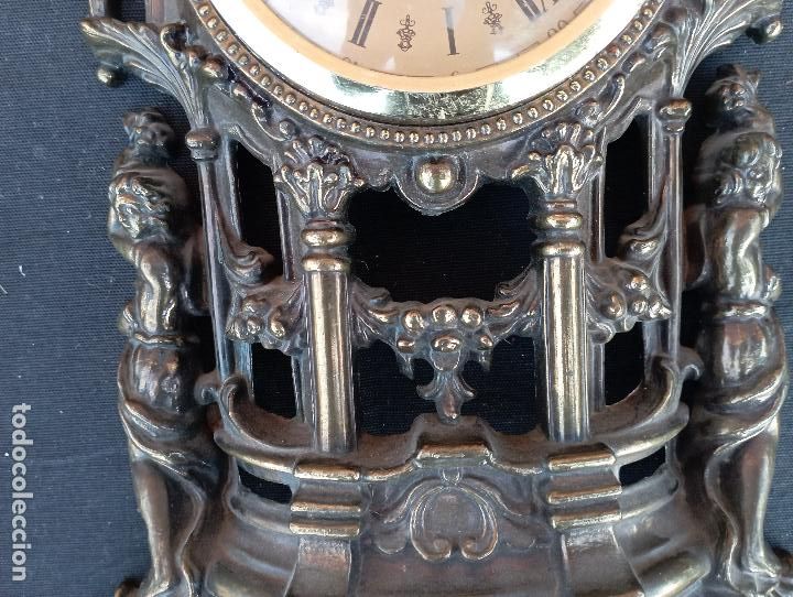 Relojes autom&aacute;ticos: RELOJ SOBREMESA EN CHAPA AL DORADO - Foto 4