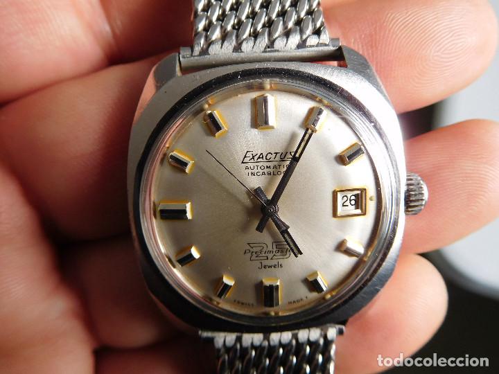 Relojes autom&aacute;ticos: Reloj de carga autom&aacute;tica Exactus modelo precimaster compressor calibre ETA 2472 - Foto 5