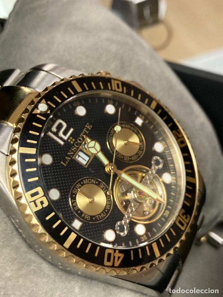 Relojes autom&aacute;ticos: Reloj autom&aacute;tico marca Lanscotte acero/dorado - Foto 3