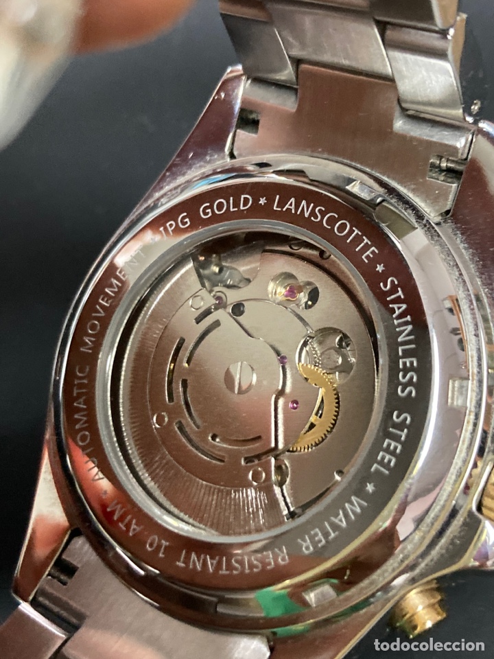 Relojes autom&aacute;ticos: Reloj autom&aacute;tico marca Lanscotte acero/dorado - Foto 5