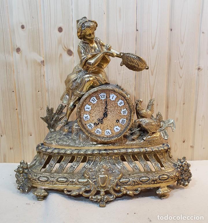 Relojes autom&aacute;ticos: RELOJ DE SOBREMESA EN BRONCE - Foto 1