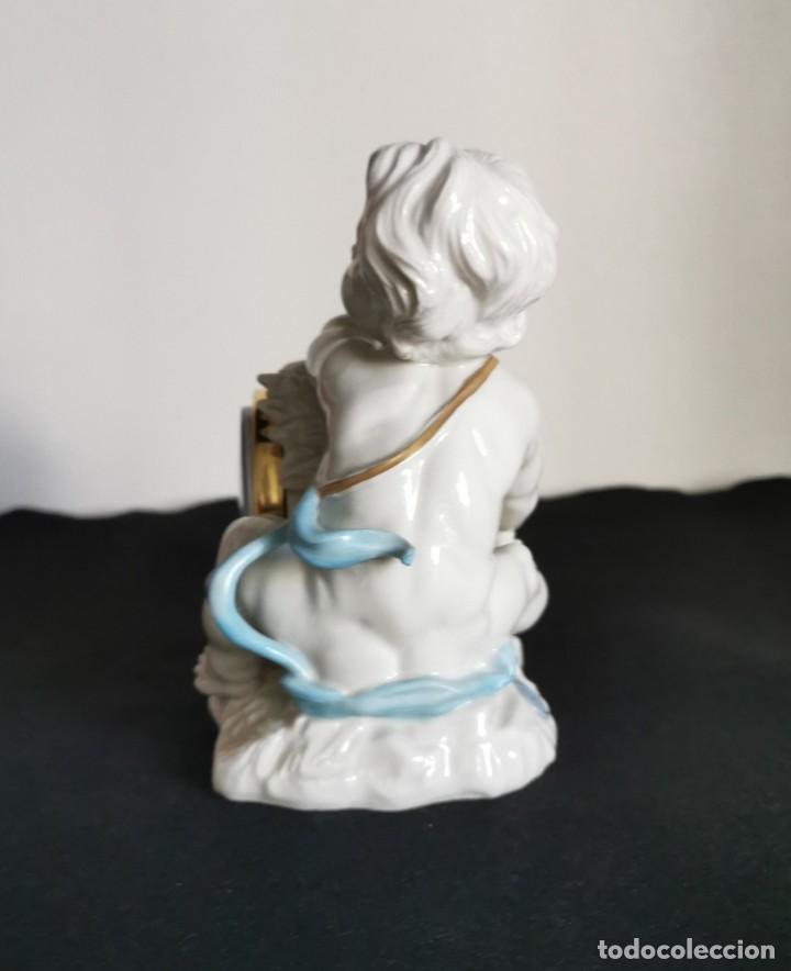 Relojes autom&aacute;ticos: RELOJ CON QUERUBIN DE PORCELANA DE ALGORA - Foto 3