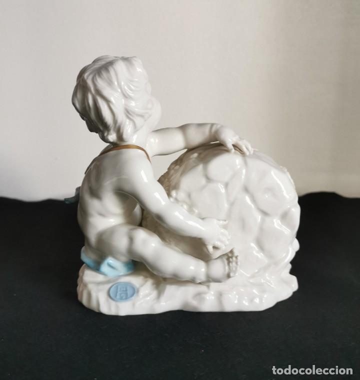 Relojes autom&aacute;ticos: RELOJ CON QUERUBIN DE PORCELANA DE ALGORA - Foto 4