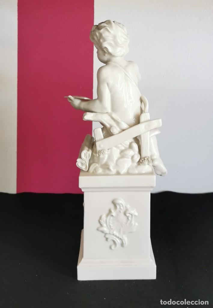 Relojes autom&aacute;ticos: RELOJ CON QUERUBIN DE PORCELANA DE ALGORA - Foto 4