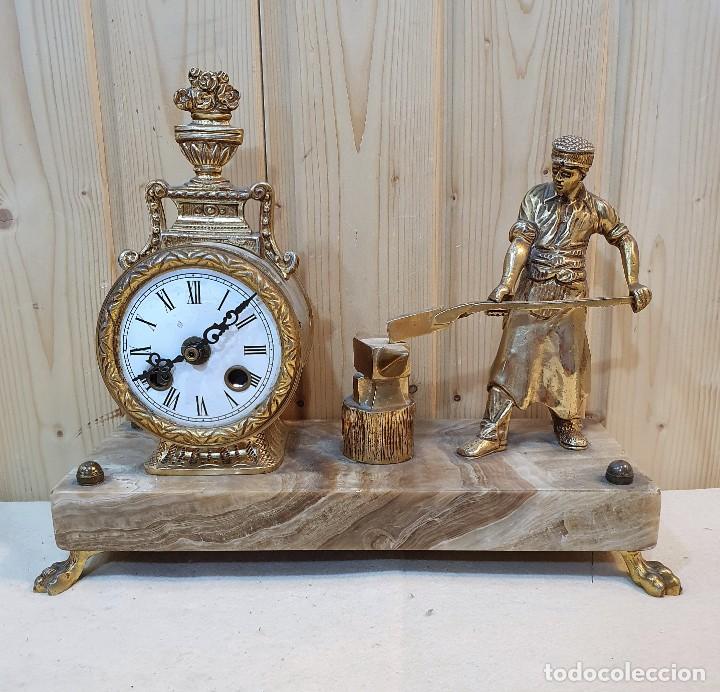 Relojes autom&aacute;ticos: RELOJ DE SOBREMESA EN BRONCE - Foto 1