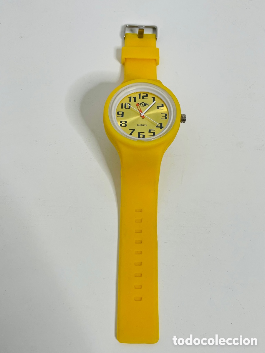 Relojes autom&aacute;ticos: Reloj amarillo silicona - Foto 6